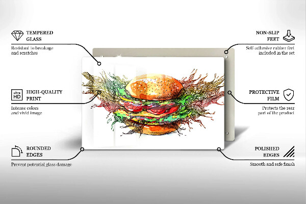Cubre vitrocerámica Dibujo de hamburguesa