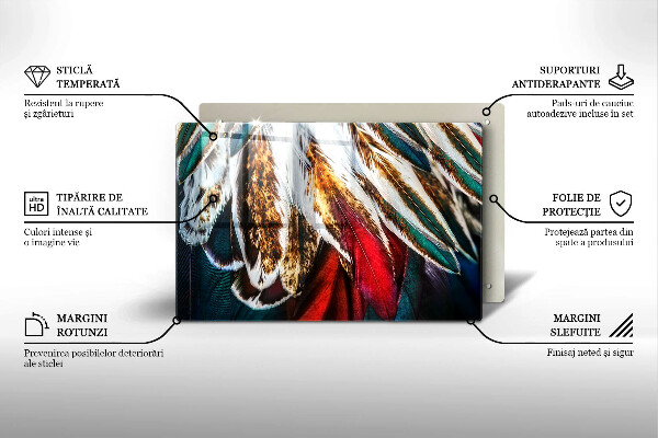 Cubre vitrocerámica Plumas de pájaro boho