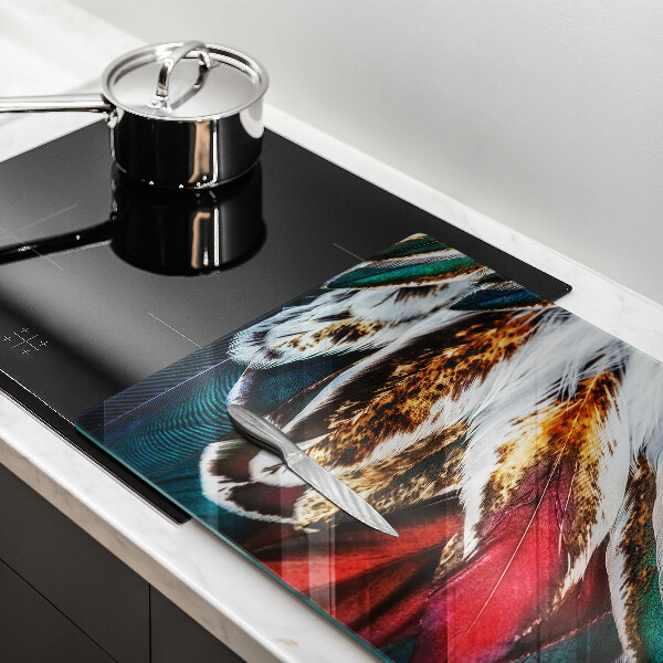 Cubre vitrocerámica Plumas de pájaro boho