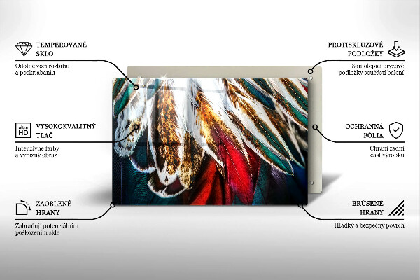 Cubre vitrocerámica Plumas de pájaro boho