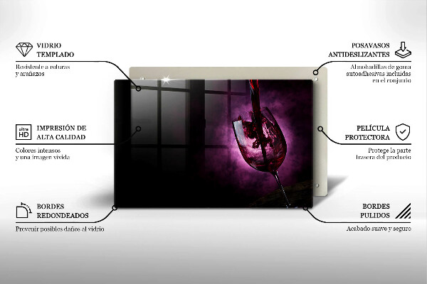 Cubre vitrocerámica Una copa de vino