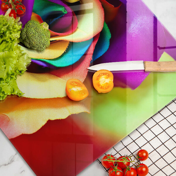 Cubre vitrocerámica Pétalos de rosa de colores