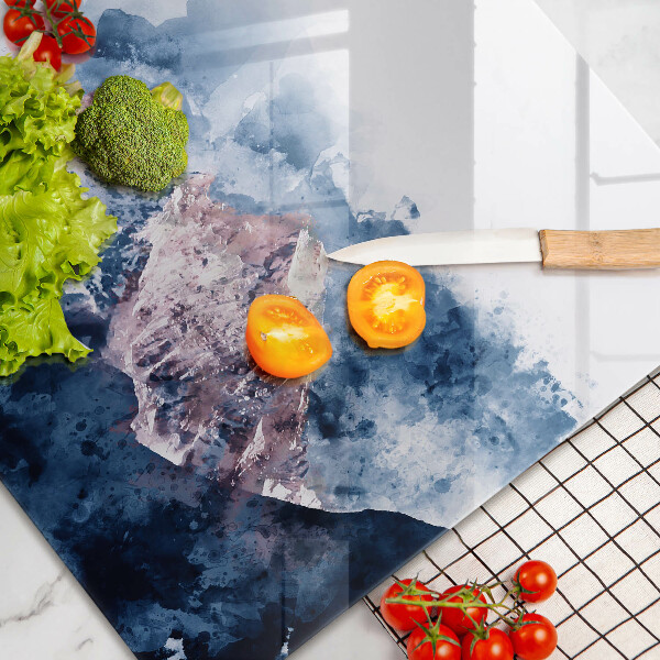 Protector placa inducción Montañas pintadas abstractas