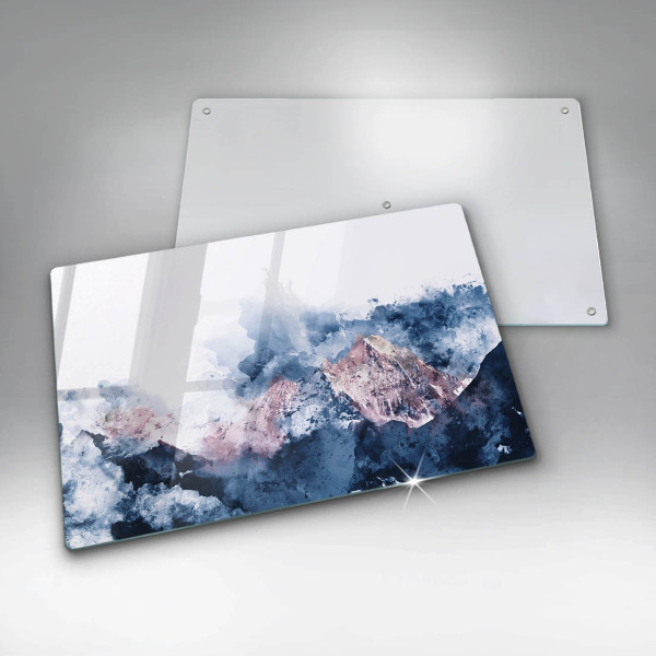 Protector placa inducción Montañas pintadas abstractas