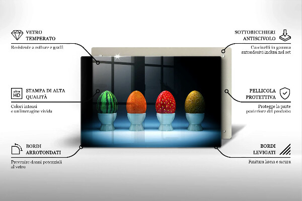 Cubre vitrocerámica Huevos de frutas abstractos