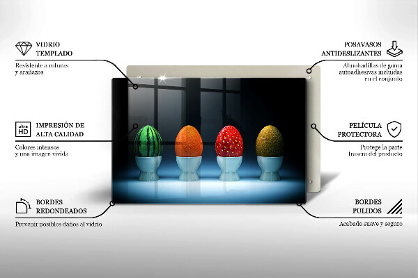 Cubre vitrocerámica Huevos de frutas abstractos
