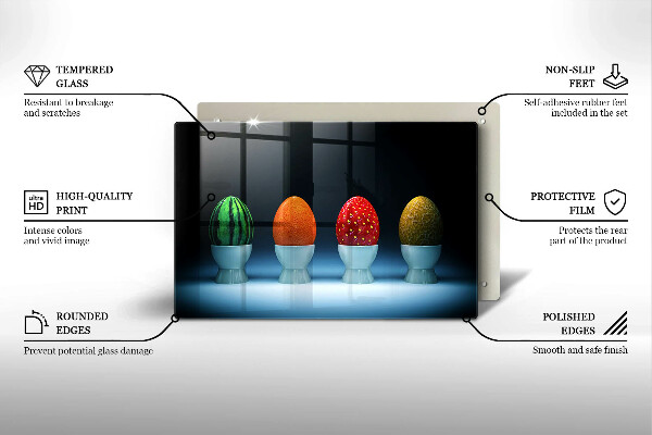 Cubre vitrocerámica Huevos de frutas abstractos