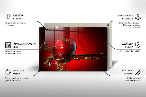 Cubre vitrocerámica Fruta de manzana en agua