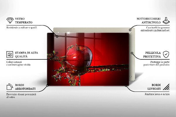 Cubre vitrocerámica Fruta de manzana en agua