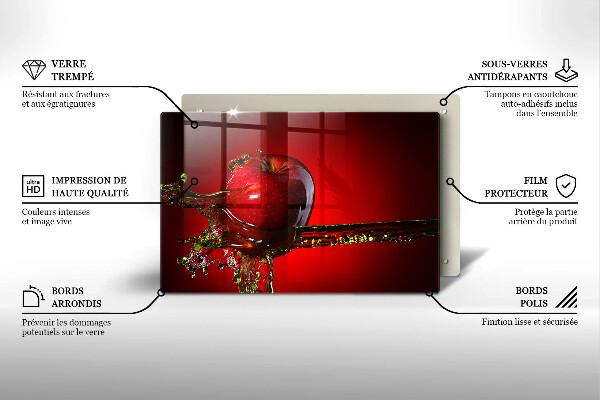 Cubre vitrocerámica Fruta de manzana en agua