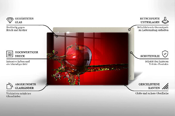 Cubre vitrocerámica Fruta de manzana en agua