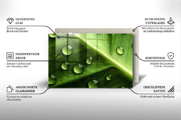 Cubre vitrocerámica Hoja y rocío de la naturaleza