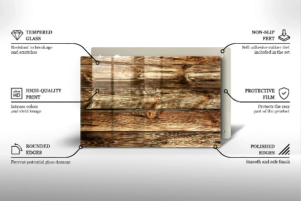 Cubre vitrocerámica Textura de tablón de madera