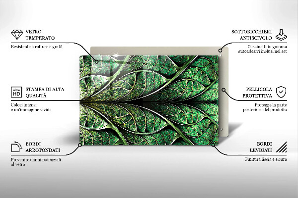 Cubre vitrocerámica Estructura de las venas de la hoja