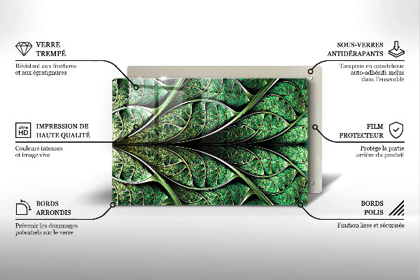 Cubre vitrocerámica Estructura de las venas de la hoja