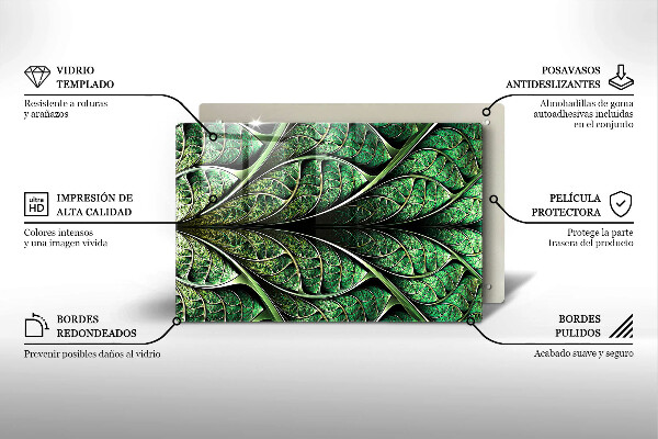 Cubre vitrocerámica Estructura de las venas de la hoja