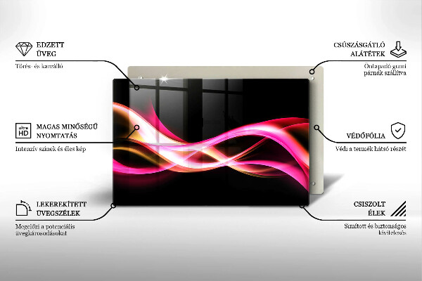 Cubre vitrocerámica Humo de neón abstracto