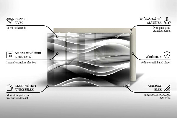 Cubre vitrocerámica Líneas abstractas de humo