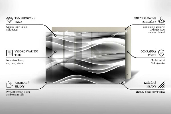 Cubre vitrocerámica Líneas abstractas de humo