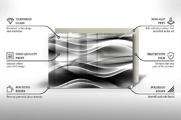Cubre vitrocerámica Líneas abstractas de humo