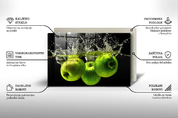 Cubre vitrocerámica Manzanas verdes y agua