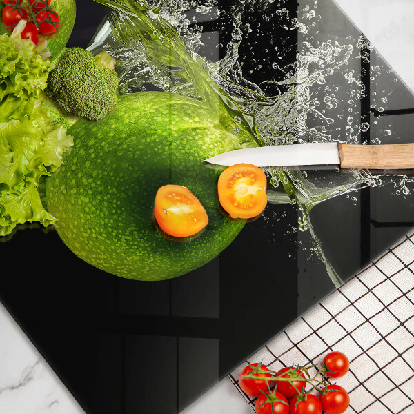 Cubre vitrocerámica Manzanas verdes y agua