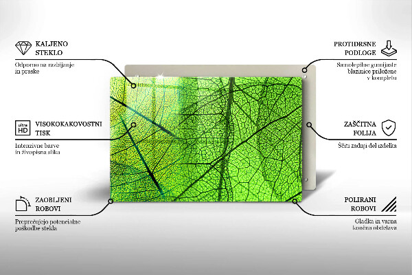 Cubre vitrocerámica Venas de las hojas naturales