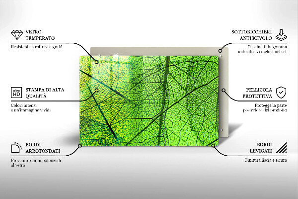 Cubre vitrocerámica Venas de las hojas naturales