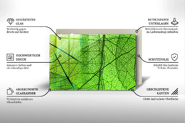 Cubre vitrocerámica Venas de las hojas naturales