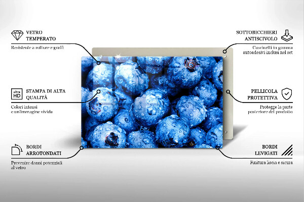 Cubre vitrocerámica Arándanos jugosos