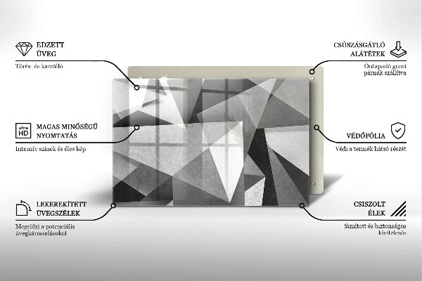 Cubre vitrocerámica Abstracción nítida concreta