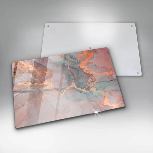 Cubre vitrocerámica Mármol con oro