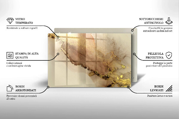 Cubre vitrocerámica Abstracción de oro