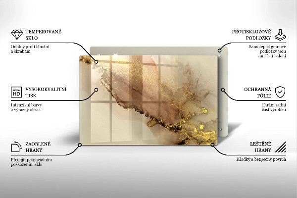 Cubre vitrocerámica Abstracción de oro