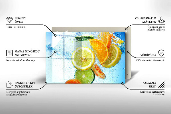 Cubre vitrocerámica Agua jugosa de cítricos