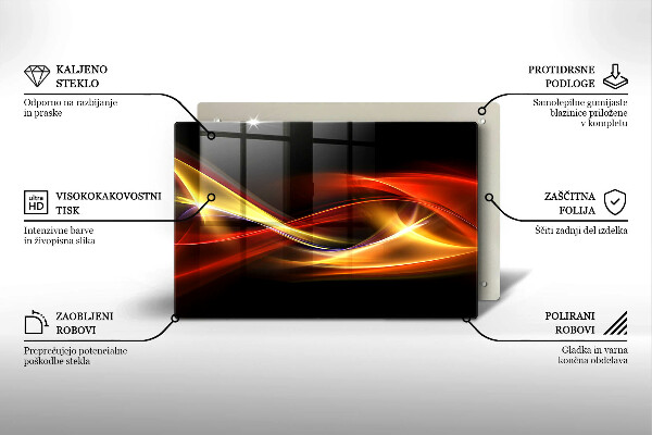 Cubre vitrocerámica Luz y humo abstractos
