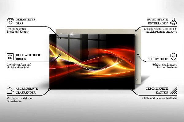Cubre vitrocerámica Luz y humo abstractos