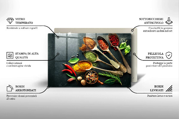 Cubre vitrocerámica Cucharas de cocina de especias