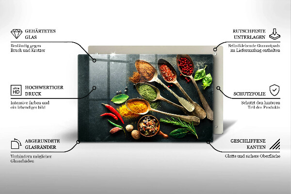 Cubre vitrocerámica Cucharas de cocina de especias
