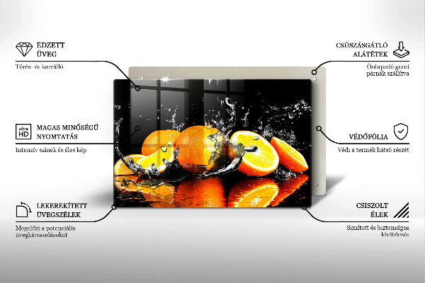 Cubre vitrocerámica Fruta jugosa de naranja