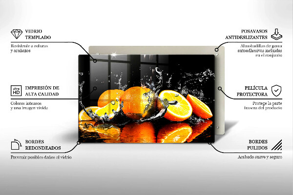 Cubre vitrocerámica Fruta jugosa de naranja