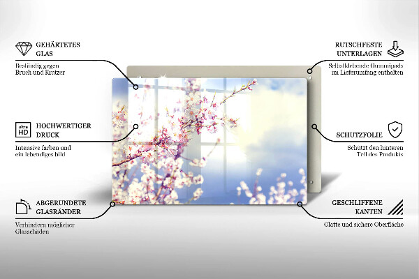 Protector placa inducción Árbol floreciente