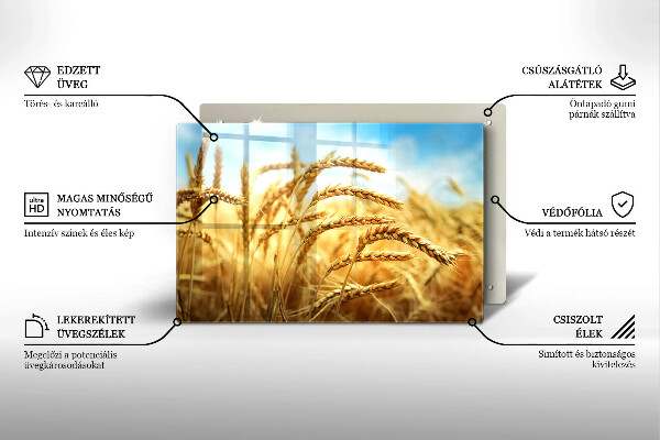 Protector placa inducción Espigas de cereales en el campo