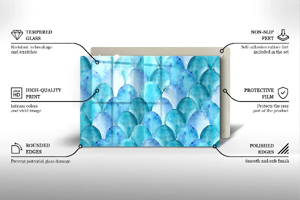 Cubre vitrocerámica Escamas de acuarela