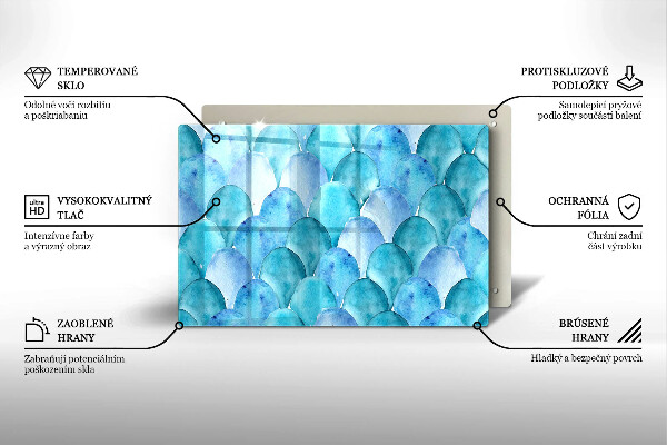 Cubre vitrocerámica Escamas de acuarela