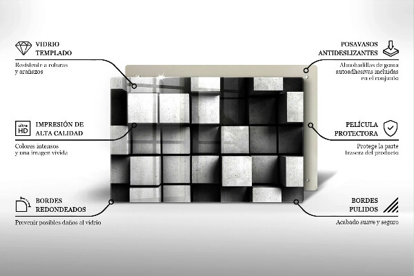 Cubre encimera Fondo de geometría 3d