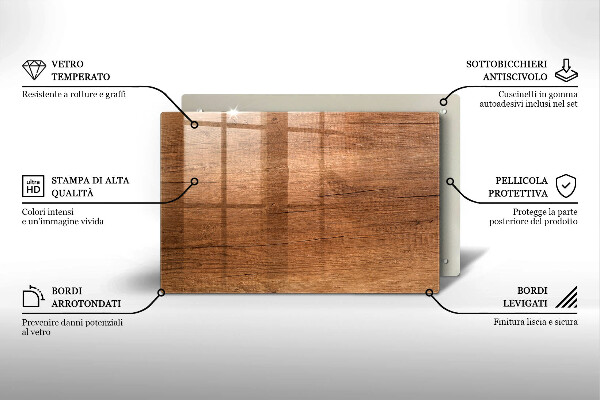 Cubre vitrocerámica Textura de madera