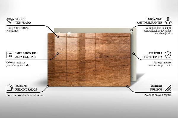 Cubre vitrocerámica Textura de madera
