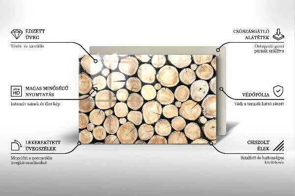 Cubre vitrocerámica Troncos de madera