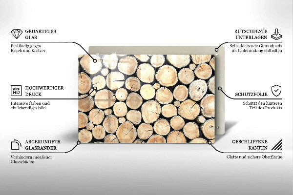 Cubre vitrocerámica Troncos de madera